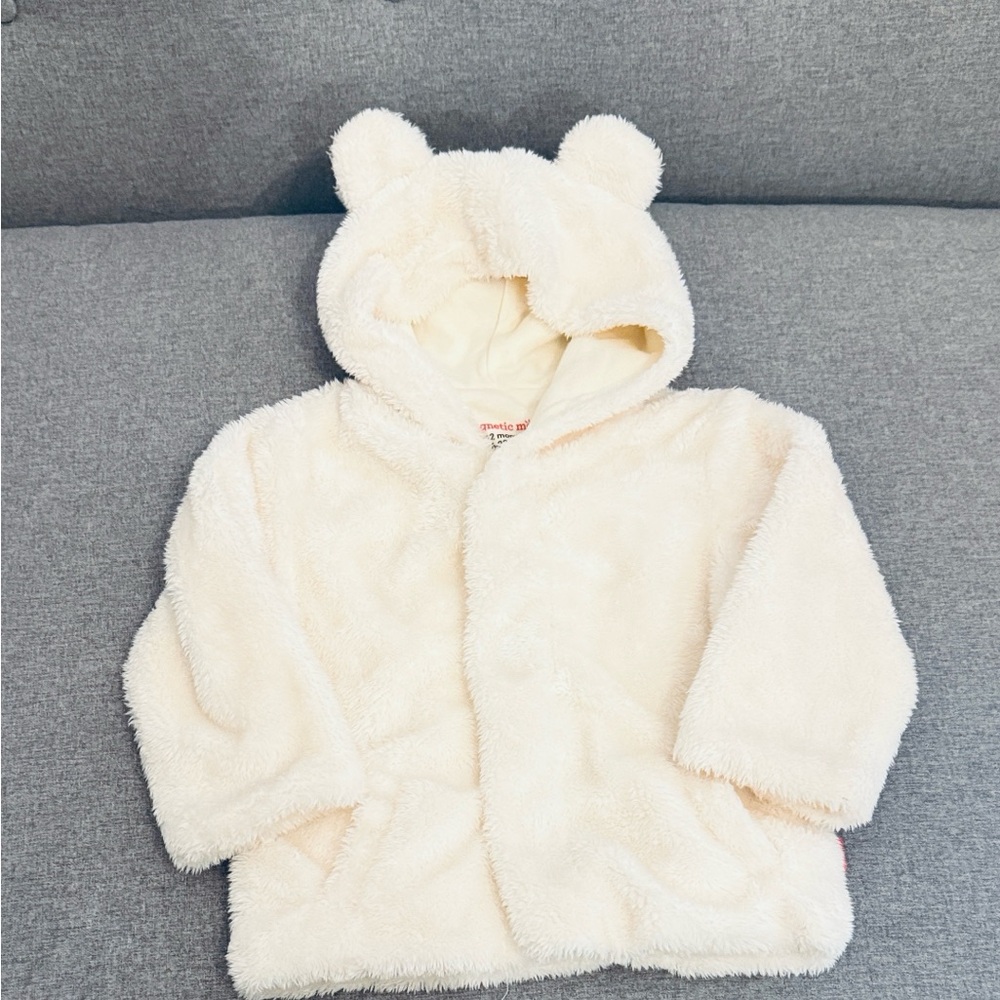 Magnetic Me off-white  Bear ear coat